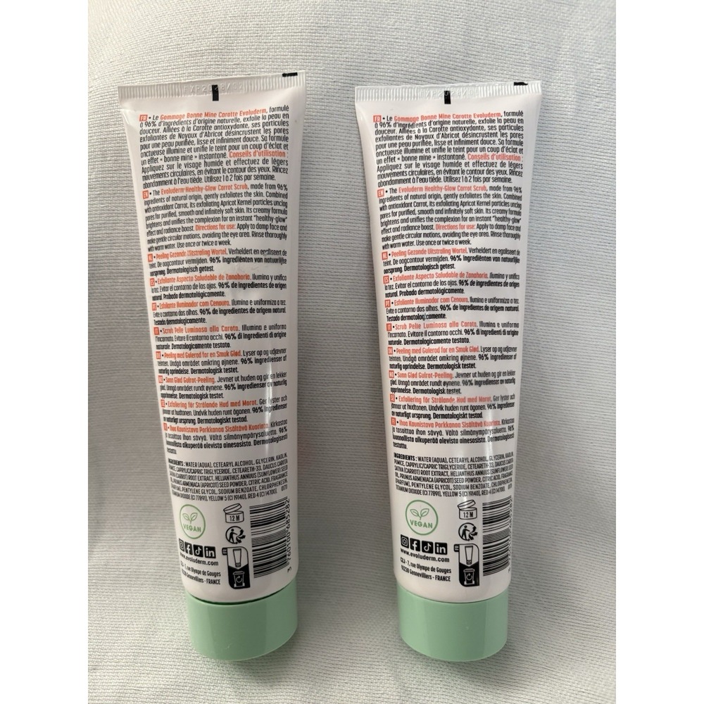 Evoluderm Gommage Bone Mine Carotte Soin Du Visage Face Care Carrot Glow Scrub - Picture 4 of 5